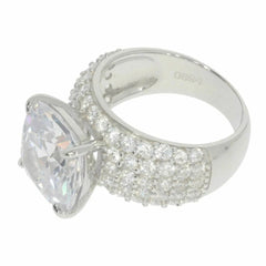 14K Gold Semi Mount Ring Setting Cushion CU 12X12mm Engagement Diamond Accent DHJ