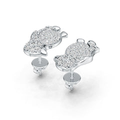 10K Gold Earrings with or Moissanite Penguin Theme Moissanite Accent DHJ