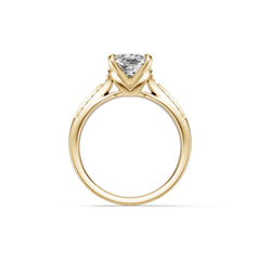 18K Gold Semi Mount Ring Setting Cushion Cu 8x8mm Diamond Accent Syz Jewelry