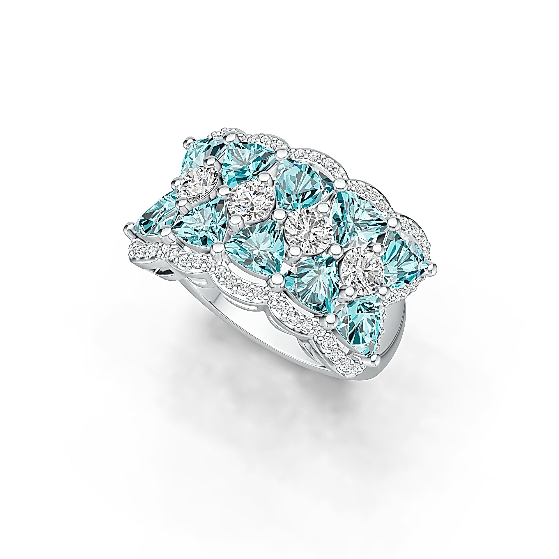 Sterling Silver Semi Mount Ring Setting Trillion TR 5X5mm DHJ