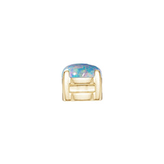 18K Gold Semi Mount Pendant Setting Round Ro 8x6mm Syz Jewelry