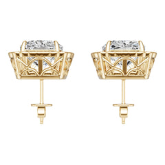 Platinum Semi Mount Earrings Setting Round Ro 12x10mm Diamond Accent Syz Jewelry