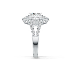 18K Gold Semi Mount Ring Setting Oval OV 8X6mm Diamond Accent DHJ