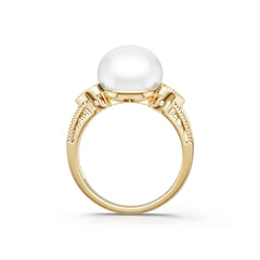 18K Gold Semi Mount Ring Setting Round Ro 11x11mm Diamond Accent Syz Jewelry
