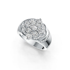 Sterling Silver Semi Mount Ring Setting Oval OV 4X3mm with White Topaz - Syzjewelry