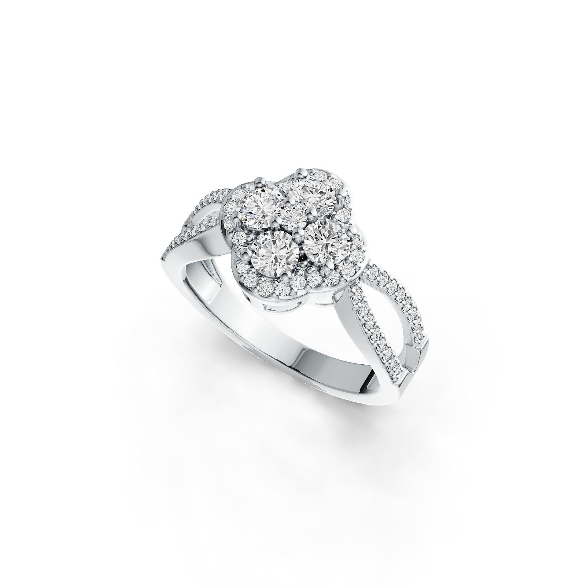 Sterling Silver Semi Mount Ring Setting Round RD 3.5mm DHJ