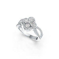 Sterling Silver Semi Mount Ring Setting Round RD 3.5mm DHJ