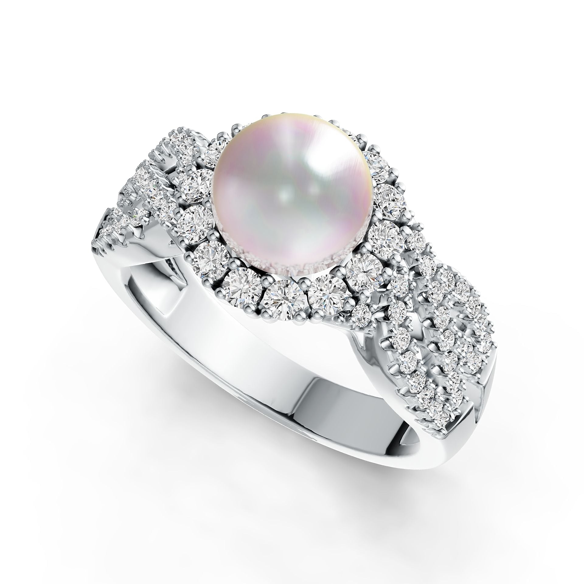 Sterling Silver Semi Mount Ring Setting Round RD 8x8mm DHJ