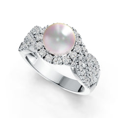 Sterling Silver Semi Mount Ring Setting Round RD 8x8mm DHJ