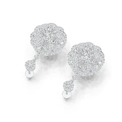 Sterling Silver Semi Mount Earrings Setting Round RD 5x5mm DHJ