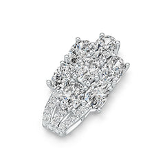14K Gold Semi Mount Pendant Setting Oval OV 6X4mm Diamond Accent DHJ