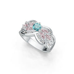 Sterling Silver Semi Mount Ring Setting Round RD 5x5mm MQ 5x2mm DHJ