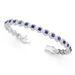 Platinum Semi Mount Bracelet Setting Round Ro 3x3mm Syz Jewelry