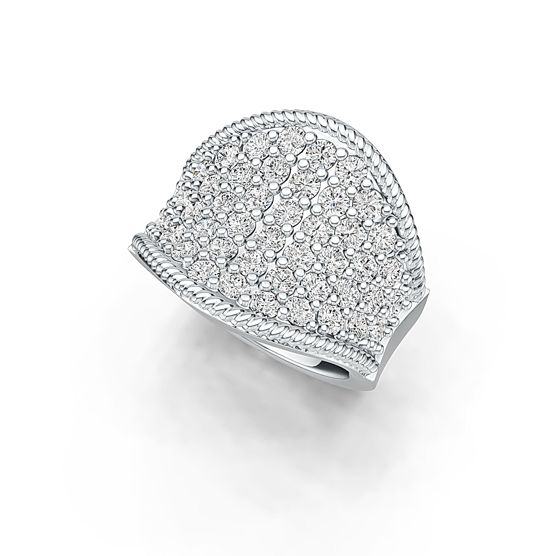 Sterling Silver Semi Mount Ring Setting Round RD 2.5mm DHJ