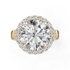 14K Gold Semi Mount Ring Setting Round Ro 6x6mm Diamond Accent Syz Jewelry