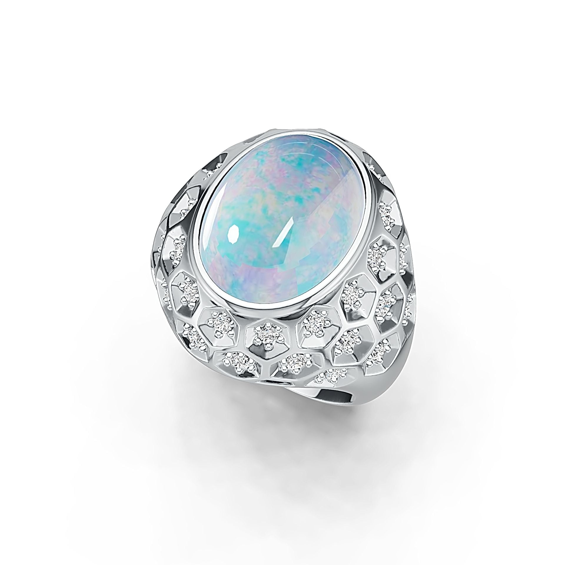 Sterling Silver Semi Mount Ring Setting Oval OV 16x12mm Cabochon Syzjewelry