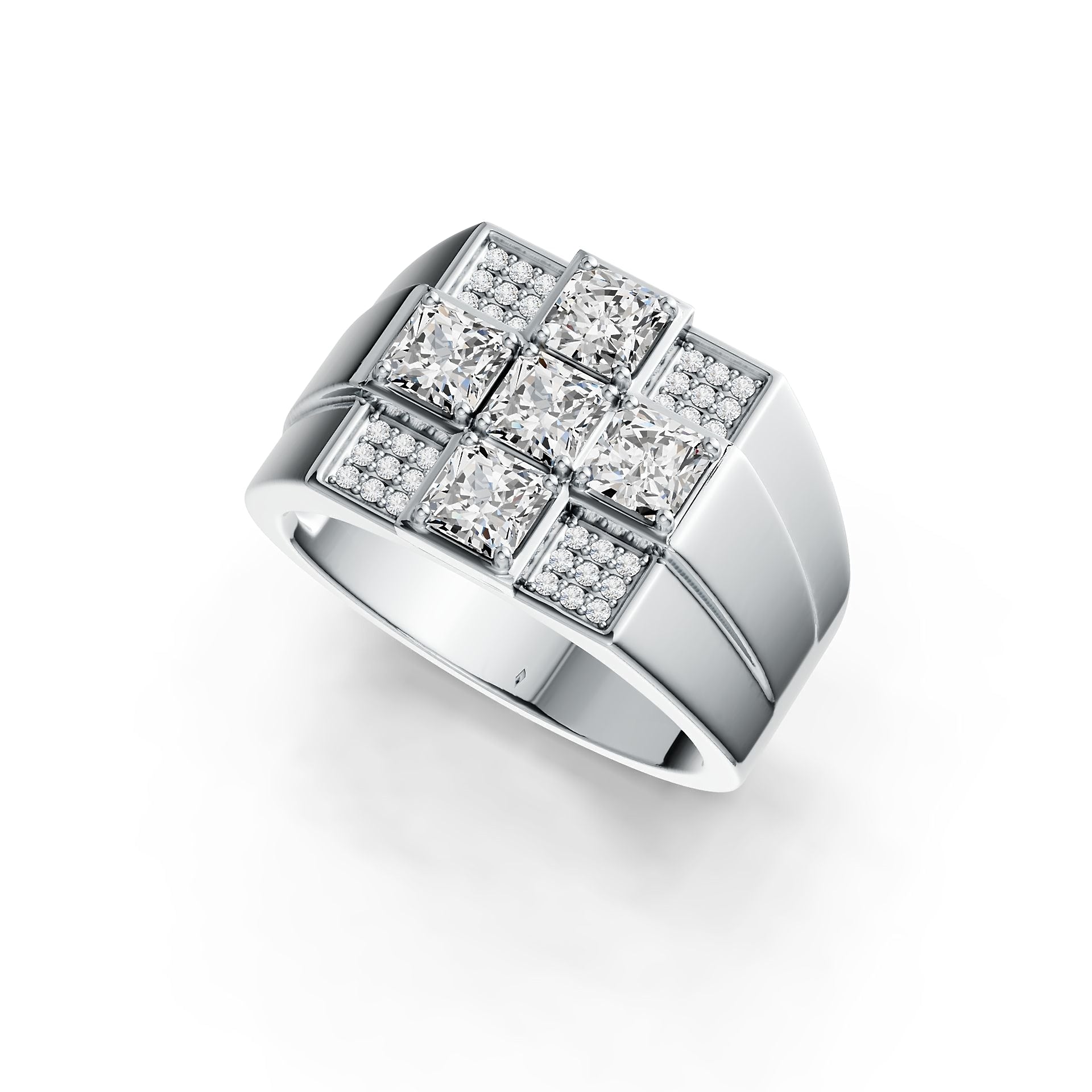 Sterling Silver Semi Mount Ring Setting Emerald OCT 4X4mm DHJ