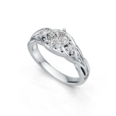 Sterling Silver Semi Mount Ring Setting Cushion CU 5.5X5.5mm DHJ