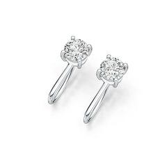 Sterling Silver Semi Mount Earrings Setting Round RD 6x6mm DHJ