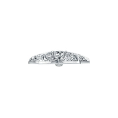 Platinum Semi Mount Pendant Setting Round Ro 6x6mm Syz Jewelry