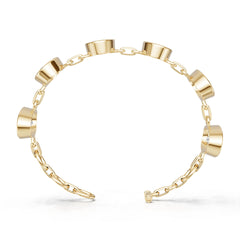18K Gold Semi Mount Bracelet Setting Oval Ov 30x10mm Syz Jewelry