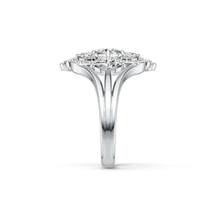 10K Gold Semi Mount Ring Setting Oval OV 6X4mm Moissanite Accent DHJ