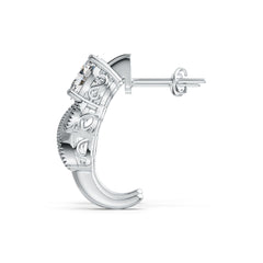 18K Gold Semi Mount Earrings Setting Oval OV 9X7mm Diamond Accent DHJ