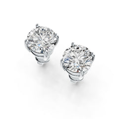 Sterling Silver Semi Mount Earrings Setting Round RD 8x8mm DHJ