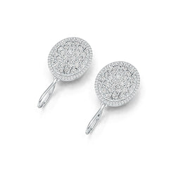 14K Gold Dangling Cluster Earrings with or Moissanite Diamond Accent DHJ