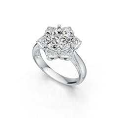 Sterling Silver Semi Mount Ring Setting Round RD 9.5mm DHJ