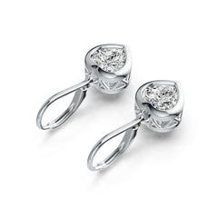 Sterling Silver Semi Mount Earrings Setting Heart HT 7X7mm Bezel DHJ