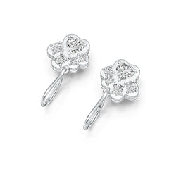 Sterling Silver Semi Mount Earrings Setting Heart HT 6X6mm OV 4x3mm OV 3x2mm Paw Dangle Earrings Syzjewelry
