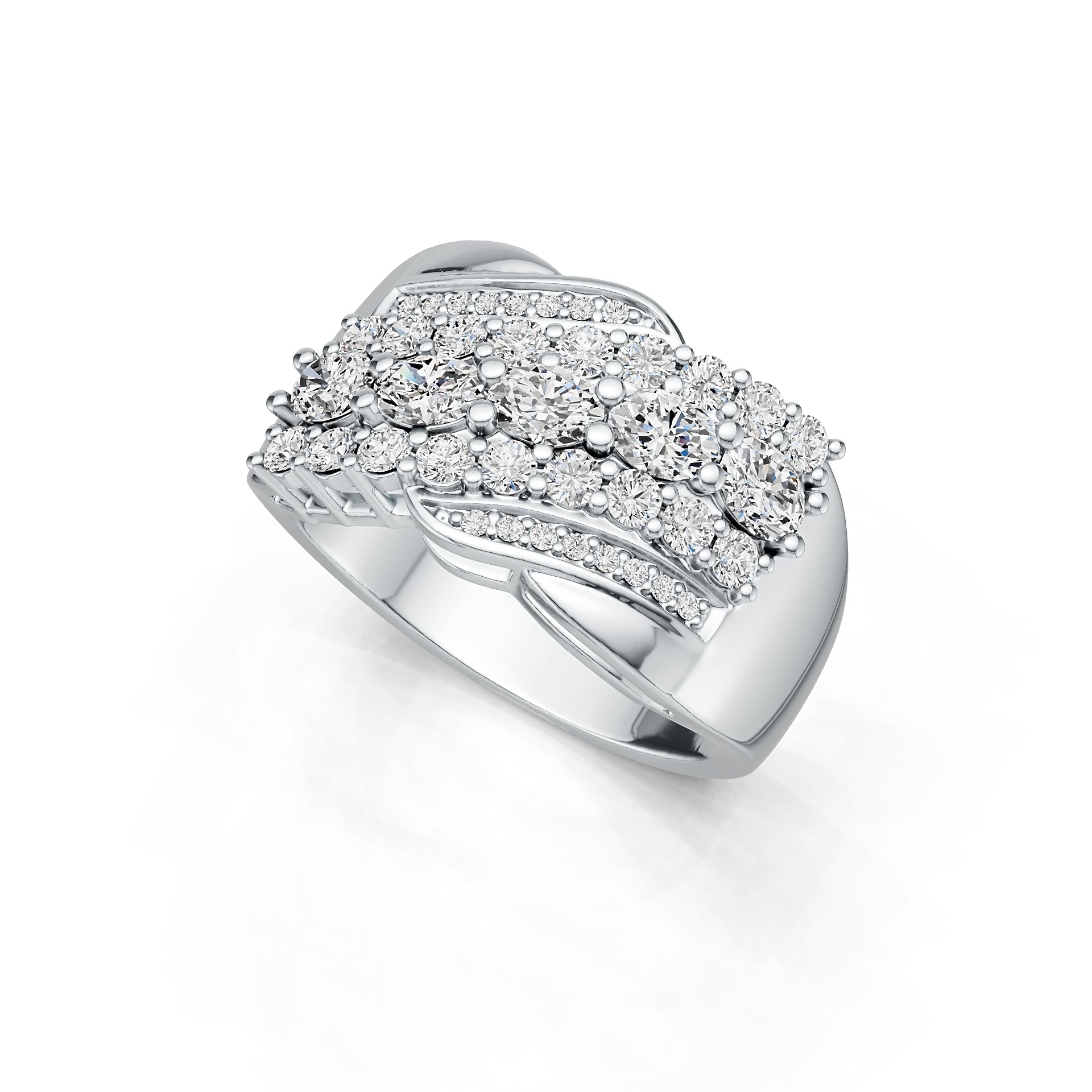 Sterling Silver Semi Mount Ring Setting Oval OV 4X3mm with White Topaz DHJ