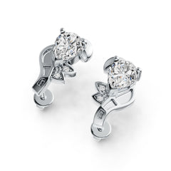 Sterling Silver Semi Mount Earrings Setting Pear PE 8x6mm DHJ
