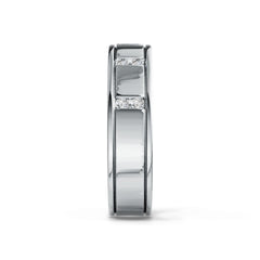 14K Gold Semi Mount Ring Setting Princess SQ 4X4mm Men's Ring Diamond Accent DHJ