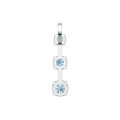 Platinum Semi Mount Pendant Setting Round RD 8x8mm RD 7x7mm RD 6x6mm DHJ
