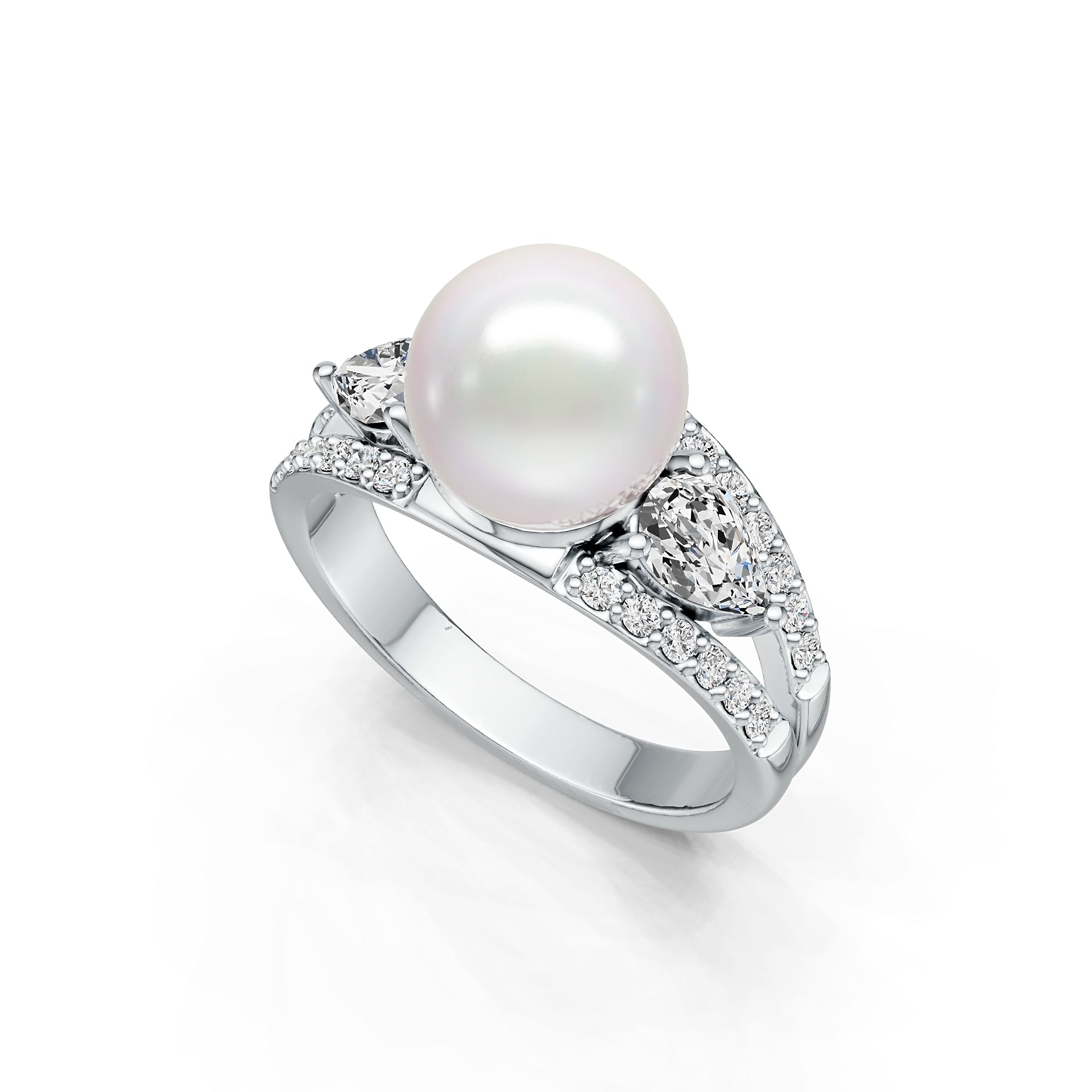 Sterling Silver Semi Mount Ring Setting Round RD 9.5mm DHJ