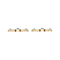 Platinum Semi Mount Earrings Setting Round Ro 5x5mm Syz Jewelry
