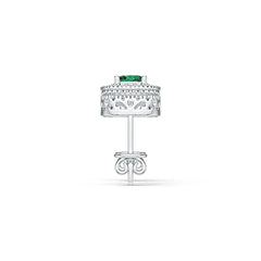 10K Gold Semi Mount Earrings Setting Cushion CU 5X5mm with White Topaz Moissanite Accent DHJ