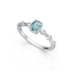 Sterling Silver Semi Mount Ring Setting Oval OV 6x4mm Solitaire DHJ