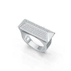 Sterling Silver Semi Mount Ring Setting Round RD 1.2mm DHJ