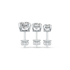 18K Gold Semi Mount Earrings Setting Round RD 6x6mm RD 5X5mm RD 4X4mm DHJ