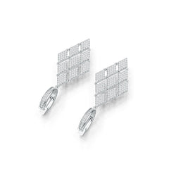 14K Gold Semi Mount Earrings Setting Round RD 1.1mm Diamond Accent DHJ