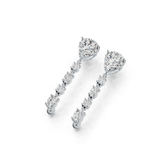 Sterling Silver Semi Mount Earrings Setting Pear PE 12X10mm OV 7X5mm OV 6X4mm RD 4mm DHJ