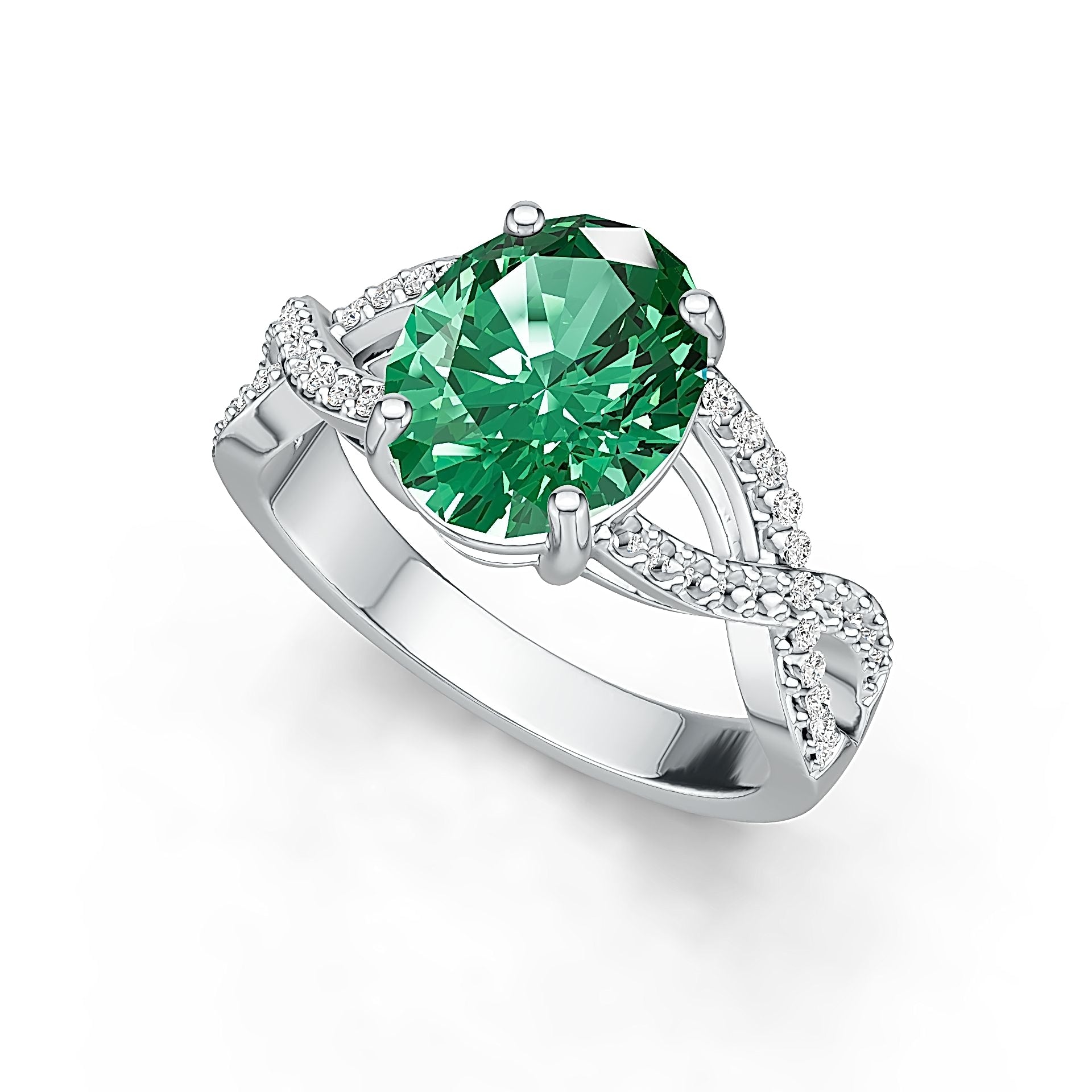 Sterling Silver Semi Mount Ring Setting Oval OV 10X8mm Twisted Band Syzjewelry