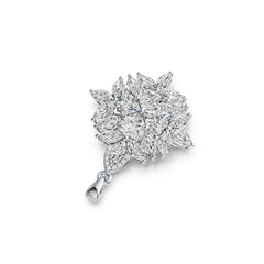 Sterling Silver Semi Mount Pendant Setting Trillion TR 6X6mm MQ 6X3mm DHJ
