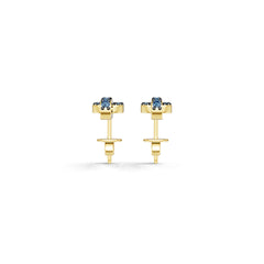 10K 14K Gold or 14K Gold Semi Mount Earrings Setting Round Rd Diamond Accent Syzjewelry