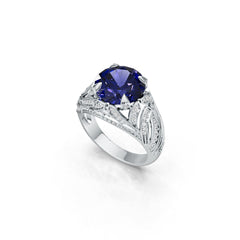 Sterling Silver Semi Mount Ring Setting Round RD 12x12mm