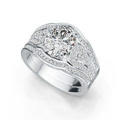 Sterling Silver Semi Mount Ring Setting Oval OV 10X8mm DHJ