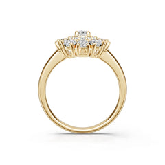 18K Gold Semi Mount Ring Setting Round Ro 6x6mm Syz Jewelry
